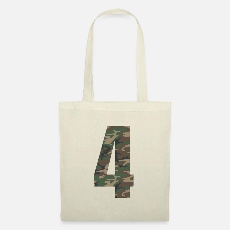 Tough Nummer 4 im Camouflage-Muster! - Stoffbeutel - Natur