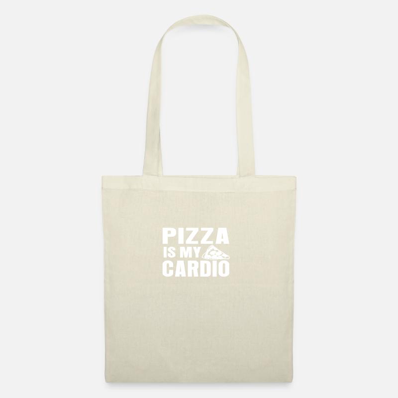PIZZA IS MY CARDIO - Stoffbeutel - Natur