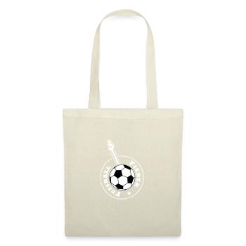 Fußball-Fieber (weiß-weißer Ball) - Stoffbeutel - Natur - Vorne