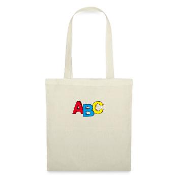 Motif ABC, idéal pour la scolarisation précoce - Sac en tissu - nature - Devant