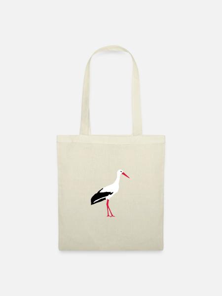 Cigogne blanche - Sac en tissu - nature