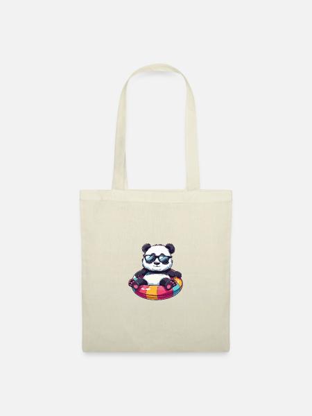 Panda Comic Cool - Stoffbeutel - Natur