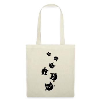 Tête de chat - Sac en tissu - nature - Devant