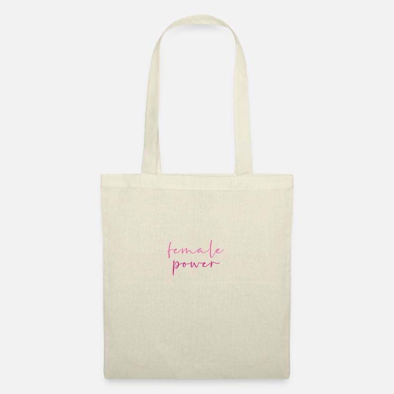 female power,schrift,rosa,pink - Stoffbeutel - Natur
