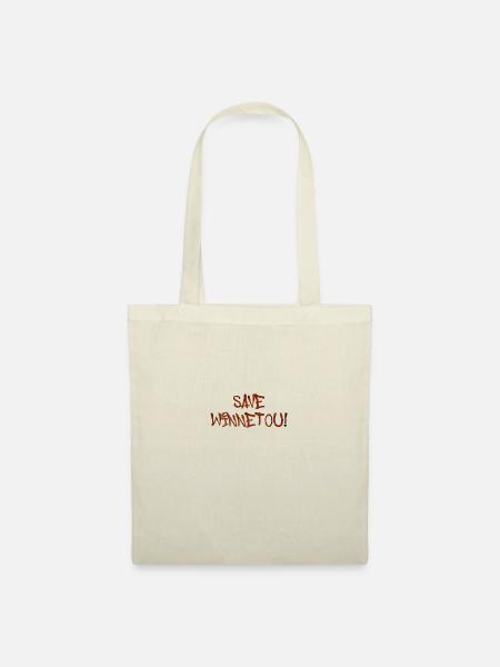 save winnetou,schrift,typo,schwarz,western,braun - Stoffbeutel - Natur