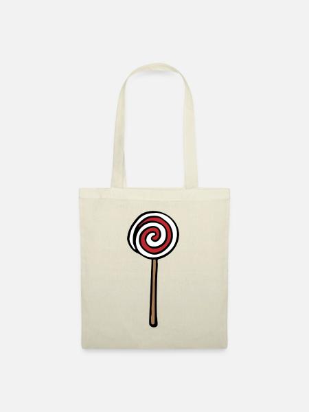 Candy Lolli / Süßigkeiten & Lutscher / Geschenk - Stoffbeutel - Natur