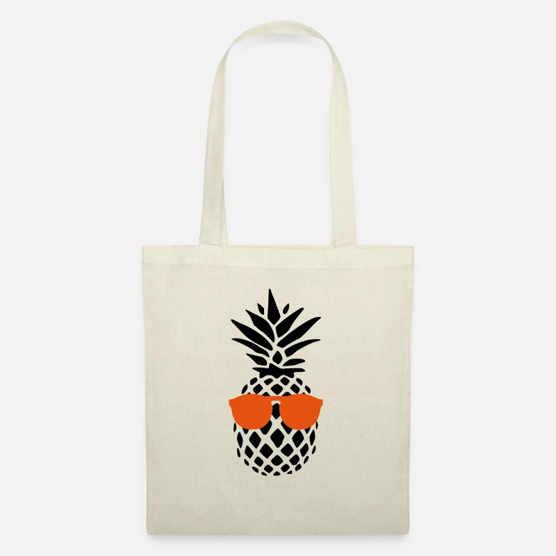 Coole Ananas - Ananas - Sonnenbrille - Sommer - Stoffbeutel - Natur