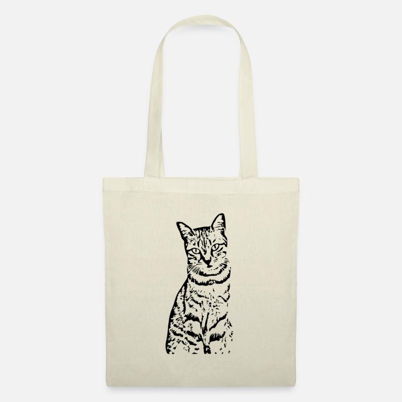 Katze Kätzchen Tigerkatze Katzenshirt Geschenk - Stoffbeutel - Natur