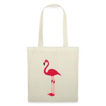 flamant - Sac en tissu - nature - Devant