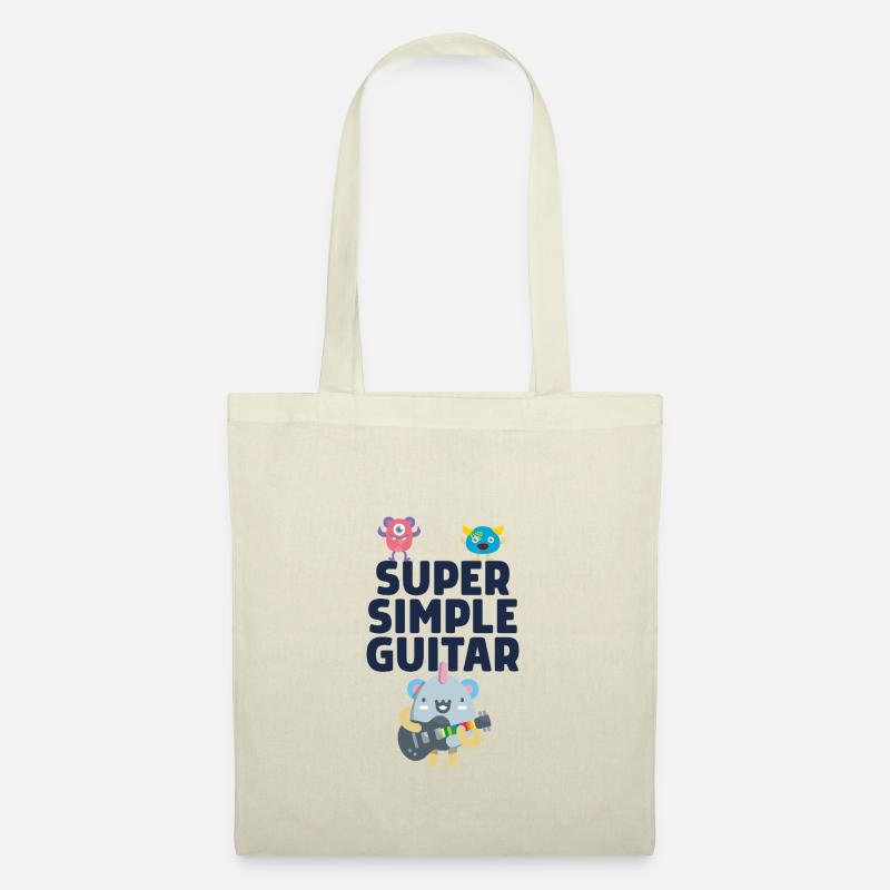 Super Simple Guitar - Männchen mit Gitarre - Stoffbeutel - Natur