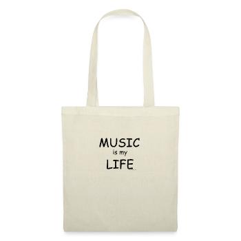 musik is my life - Stoffbeutel - Natur - Vorne