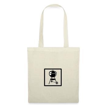 Pictogramme gril à billes - Sac en tissu - nature - Devant