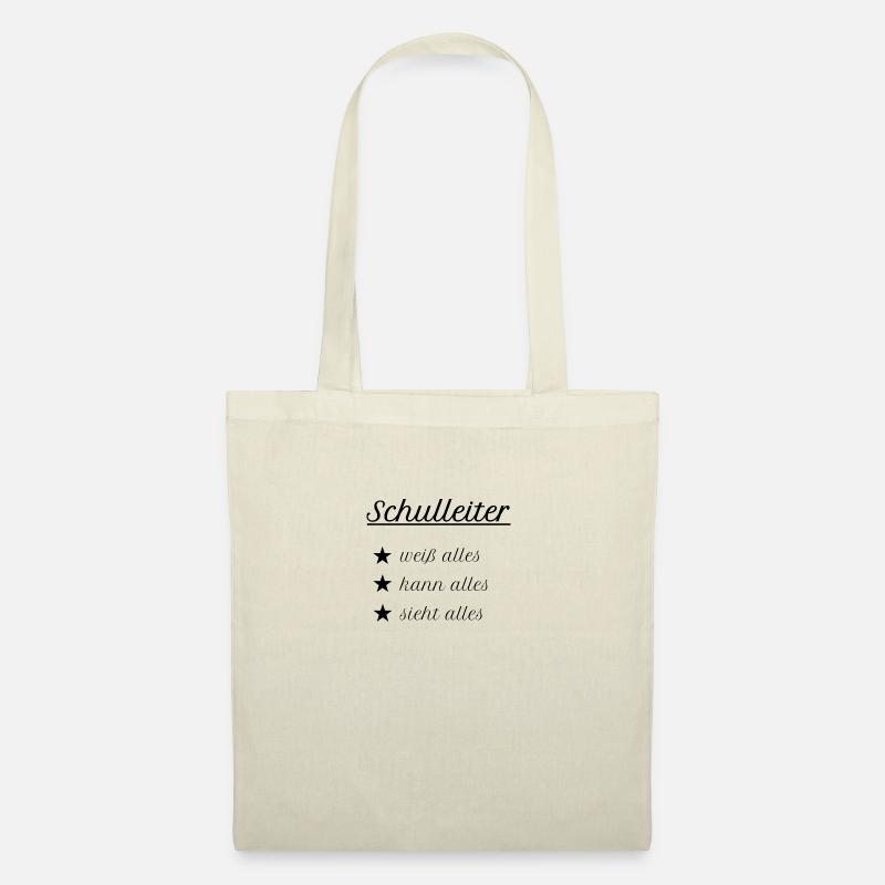 Schulleiter Schulleitung Schule Rektor Geschenk - Stoffbeutel - Natur