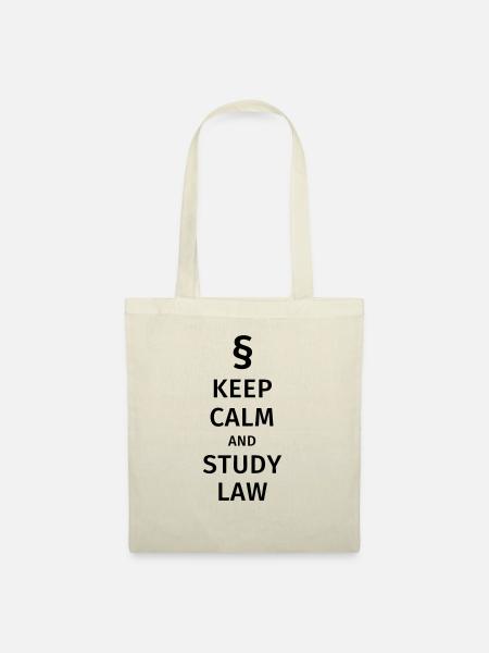 keep calm and study law - Stoffbeutel - Natur