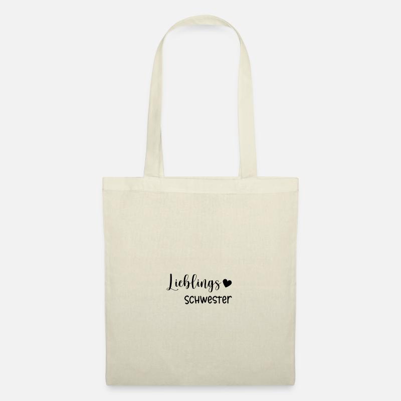 Lieblings Schwester Geschenkidee - Stoffbeutel - Natur