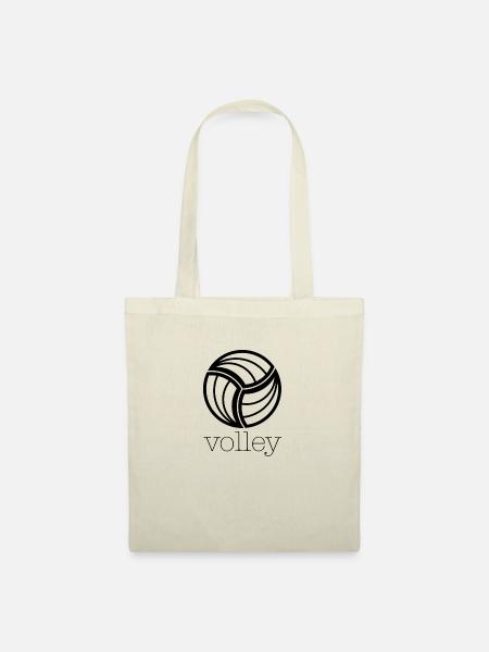V wie Volley - Stoffbeutel - Natur