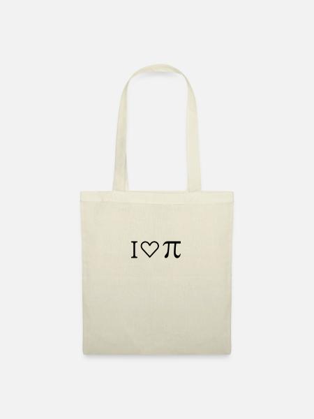 I heart PI (1c) - Stoffbeutel - Natur