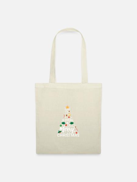 Unisex Wir wünschen Ihnen frohe Weihnachten - Stoffbeutel - Natur