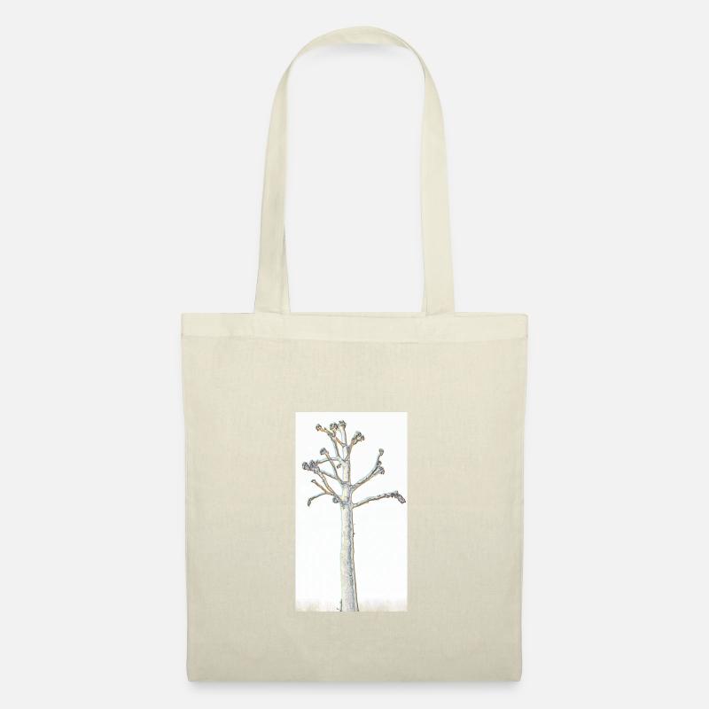 Tree without crown - line drawing brightly colored - Tote Bag - nature