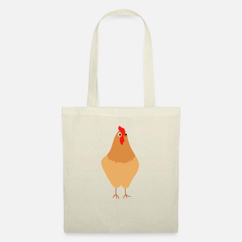 Süßes schreckhaftes Huhn - Geschenkidee - Stoffbeutel - Natur