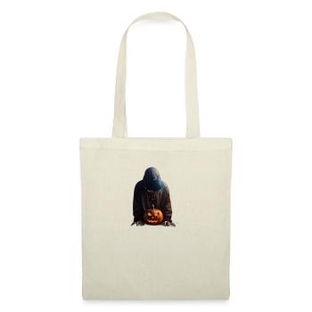 Tshirt design Halloween pumpkinin the dark - Stoffbeutel - Natur - Vorne