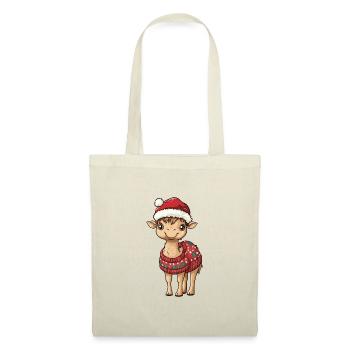 Bande dessinée de Noël à dos de chameau - Sac en tissu - nature - Devant