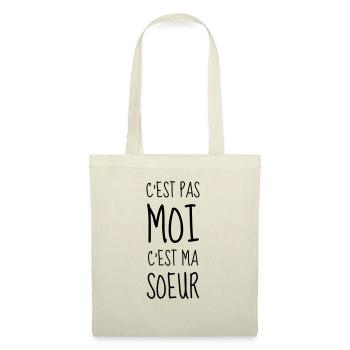 Bébé - Naissance - Enfant - Frère - Soeur - Humour - Sac en tissu - nature - Devant