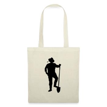 farmer silhouette - Sac en tissu - nature - Devant