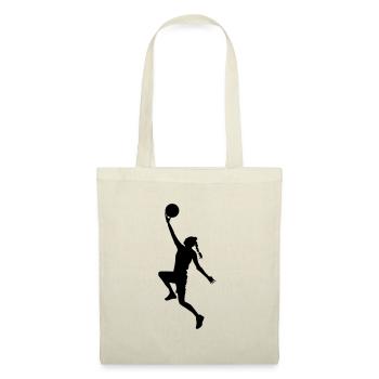 basketball girl silhouette - Sac en tissu - nature - Devant
