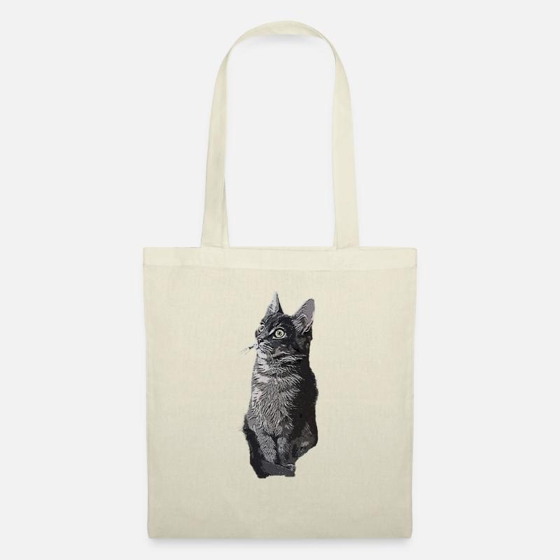 Cat grey Clean - Stoffbeutel - Natur