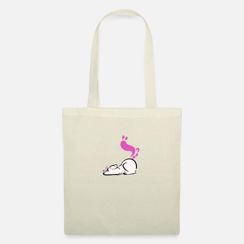 Kitty stretching - Stoffbeutel - Natur