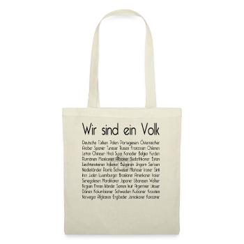 Wir sind ein Volk (black) - Stoffbeutel - Natur - Vorne