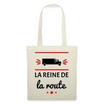 La reine de la route, fête des mères, routière - Sac en tissu - nature - Devant