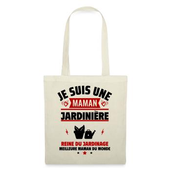 Je suis une maman jardinière,cadeau fête des mères - Sac en tissu - nature - Devant