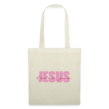 Jesus Loves You - Stoffbeutel - Natur - Vorne