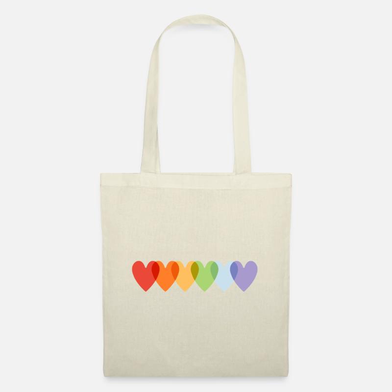 Rainbow Hearts Pride - Tote Bag - nature