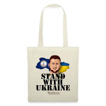 Ukraine T-Shirt Design Virginia Stand with Ukraine - Stoffbeutel - Natur - Vorne