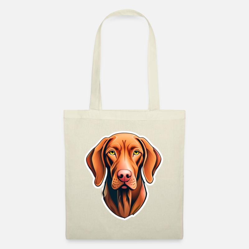 Vizsla Hundeporträt - Stoffbeutel - Natur