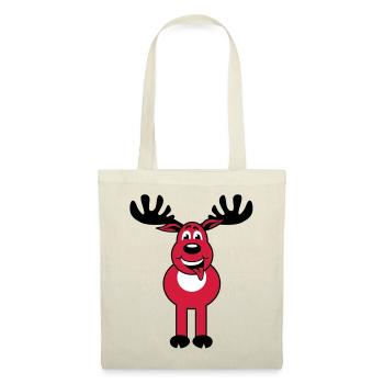 Caractère cerf Rudolph 3c drôle de bande dessinée - Sac en tissu - nature - Devant