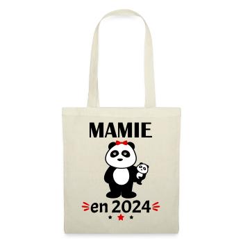Mamie en 2024, annonce grossesse, famille - Sac en tissu - nature - Devant