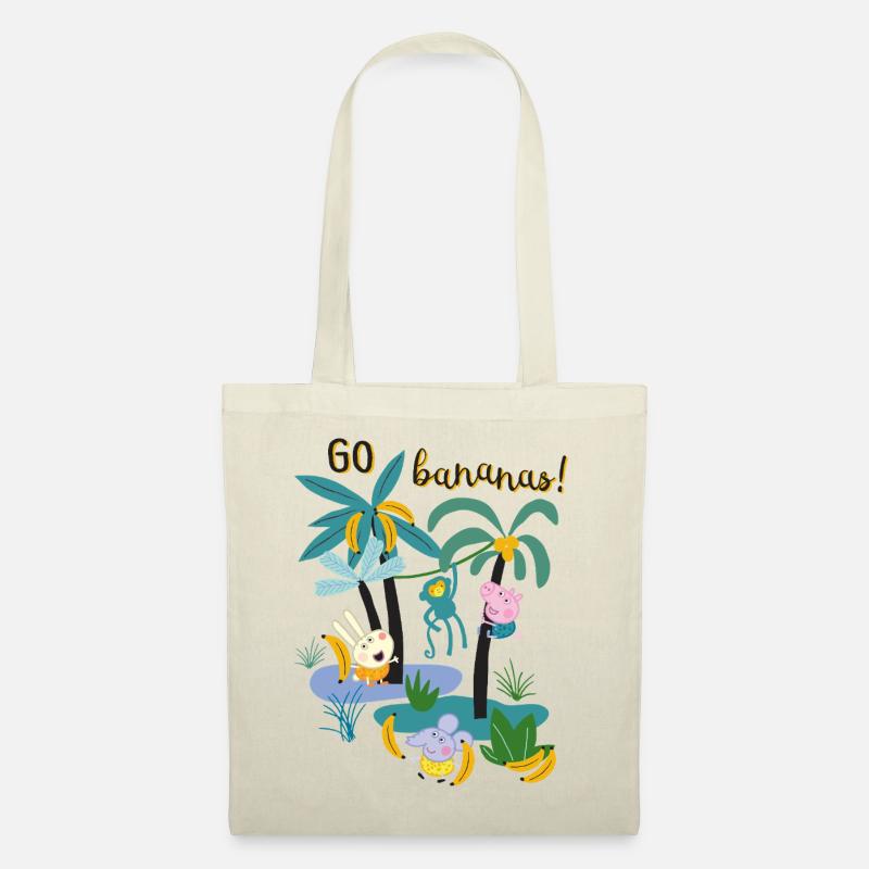 Peppa Pig Design Go Bananas - Stoffbeutel - Natur