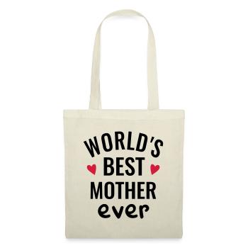 Meilleure mère du monde Maman Fête des Mères Amour Coeur - Sac en tissu - nature - Devant