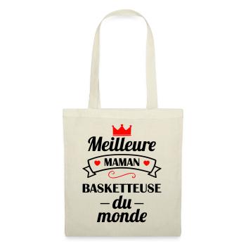 Meilleure maman basketteuse du monde, basket - Sac en tissu - nature - Devant
