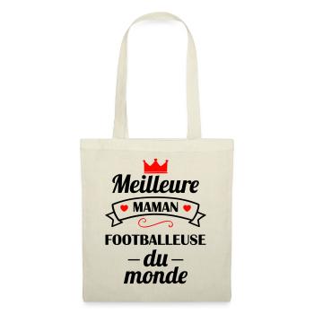Meilleure maman footballeuse du monde, football - Sac en tissu - nature - Devant