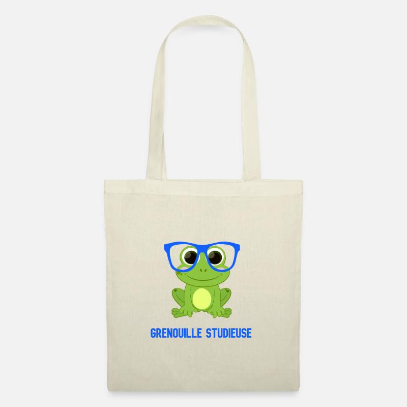 Studious frog. - Tote Bag - nature