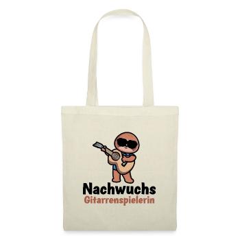 Nachwuchs Gitarrenspielerin Gitarre Baby Mädchen - Stoffbeutel - Natur - Vorne