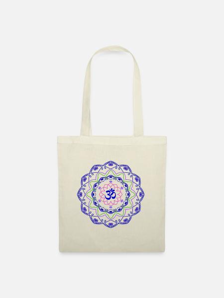 Mandala Universe Lebendig Zirkulär - Stoffbeutel - Natur