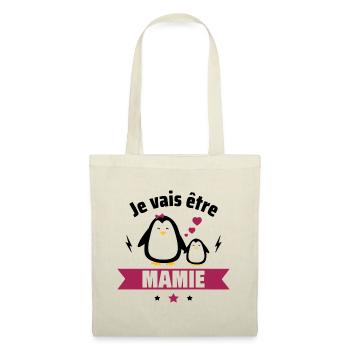 Je vais être mamie,annonce grossesse,bientot mamie - Sac en tissu - nature - Devant
