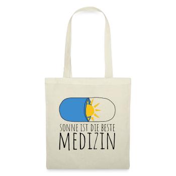 Sonne ist die beste Medizin - Stoffbeutel - Natur - Vorne