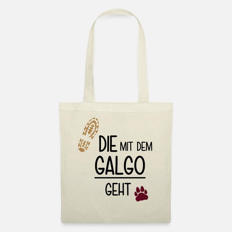 Die mit dem Galgo geht - Stoffbeutel - Natur